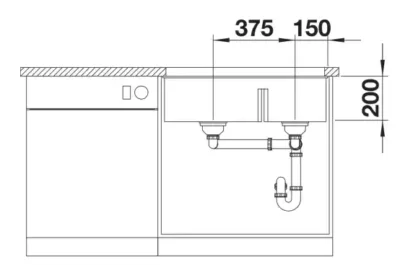 blanco subline 430 270 u 527167 silgranit zacht wit dubbele keukenspoelbak onderbouw 5