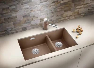 blanco subline 430 270 u 527350 silgranit vulkaangrijs dubbele keukenspoelbak onderbouw 2