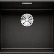 blanco subline 500 f 525994 enkele keukenspoelbak silgranit zwart vlakbouw 1