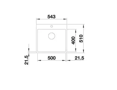 blanco subline 500 if a steelframe 525999 enkele keukenspoelbak silgranit zwart vlakbouw of opbouw excenter 3