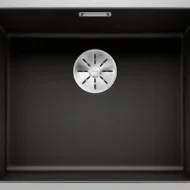 blanco subline 500 if steelframe 525997 enkele keukenspoelbak silgranit zwart vlakbouw of opbouw 1