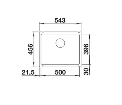 blanco subline 500 u 523739 keukenspoelbak keramiek basalt onderbouw 3