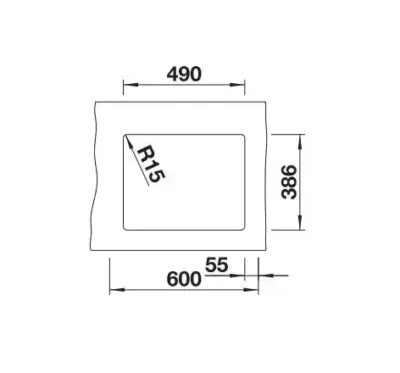 blanco subline 500 u 523739 keukenspoelbak keramiek basalt onderbouw 4