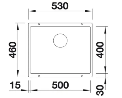 blanco subline 500 u 527170 keukenspoelbak silgranit zacht wit onderbouw 4