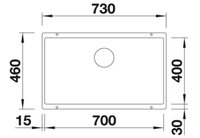 blanco subline 700 u 527173 keukenspoelbak silgranit zacht wit onderbouw 3