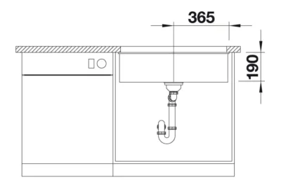 blanco subline 700 u 527173 keukenspoelbak silgranit zacht wit onderbouw 6