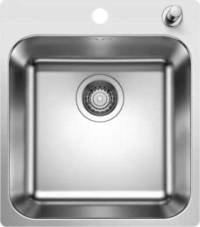 blanco supra 400 if a r12 526353 enkele keukenspoelbak rvs vlakbouw of opbouw excenter 1