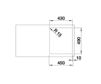 blanco supra 400 if a r12 526353 enkele keukenspoelbak rvs vlakbouw of opbouw excenter 4
