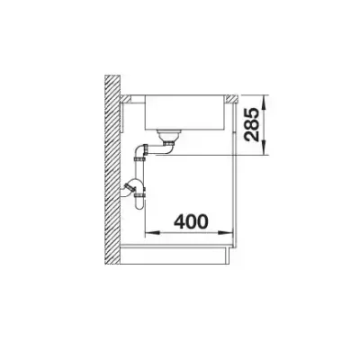 blanco supra 400 if a r12 526353 enkele keukenspoelbak rvs vlakbouw of opbouw excenter 6