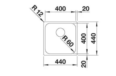blanco supra 400 if r12 526350 enkele keukenspoelbak rvs vlakbouw of opbouw 3