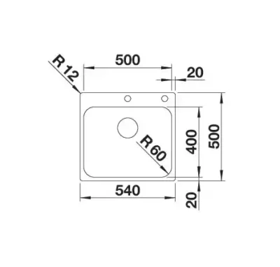 blanco supra 500 if a r12 526355 keukenspoelbak rvs vlakbouw of opbouw excenter 3