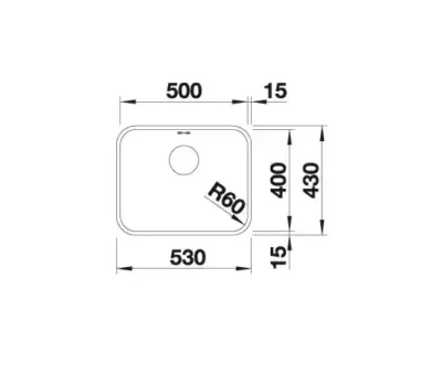 blanco supra 500 u 518205 enkele keukenspoelbak rvs onderbouw 3