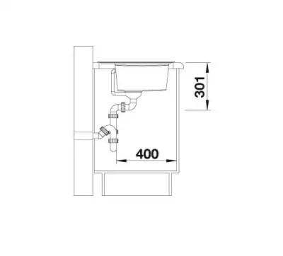 blanco zenar 45 s 527176 enkele keukenspoelbak links silgranit zacht wit opbouw excenter 6