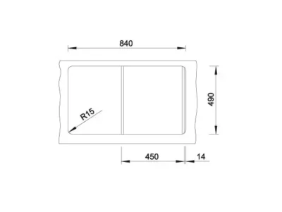 blanco zenar 45 s 527359 enkele keukenspoelbak links silgranit vulkaangrijs opbouw excenter 4