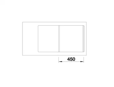 blanco zenar 45 s f 527180 enkele keukenspoelbak rechts silgranit zacht wit vlakbouw of onderbouw excenter 4