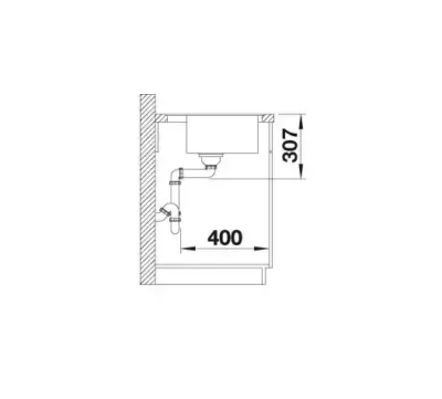 blanco zenar 45 s f 527180 enkele keukenspoelbak rechts silgranit zacht wit vlakbouw of onderbouw excenter 6