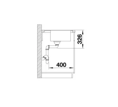 blanco zenar 5 s f 527366 enkele keukenspoelbak rechts silgranit vulkaangrijs vlakbouw of onderbouw excenter 6