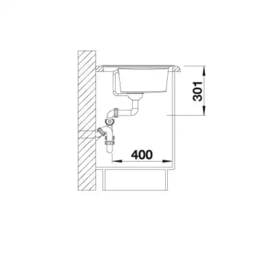 blanco zenar xl 6 s 527189 enkele keukenspoelbak rechts silgranit zacht wit opbouw excenter 6