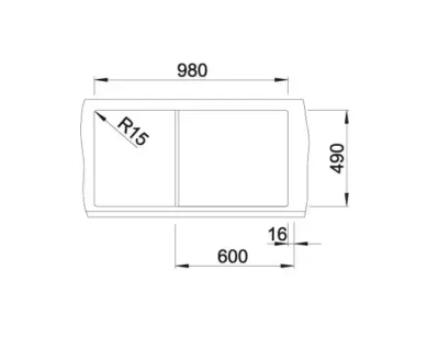 blanco zenar xl 6 s 527370 enkele keukenspoelbak links silgranit vulkaangrijs opbouw excenter 4