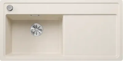blanco zenar xl 6 s f 527191 enkele keukenspoelbak links silgranit zacht wit vlakbouw of onderbouw excenter 1