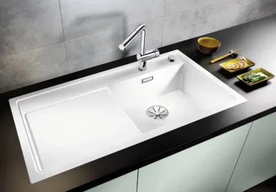 blanco zenar xl 6 s f 527191 enkele keukenspoelbak links silgranit zacht wit vlakbouw of onderbouw excenter 2