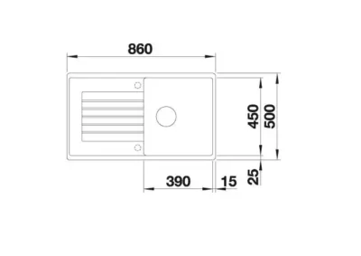 blanco zia 5 s 527386 keukenspoelbak silgranit vulkaangrijs omkeerbaar opbouw excenter 3