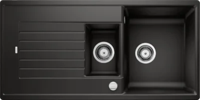 blanco zia 6 s 526020 keukenspoelbak silgranit zwart omkeerbaar opbouw excenter 1