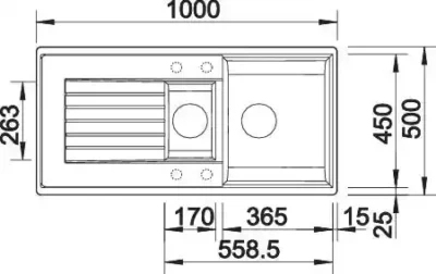 blanco zia 6 s 526020 keukenspoelbak silgranit zwart omkeerbaar opbouw excenter 5