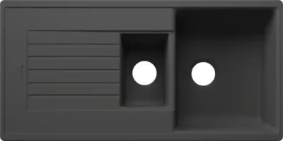 blanco zia 6 s 527389 keukenspoelbak silgranit vulkaangrijs omkeerbaar opbouw excenter 1