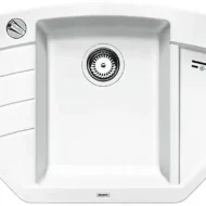 blanco zia 9 e 514750 enkele keukenspoelbak silgranit wit opbouw excenter 1