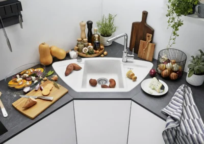 blanco zia 9 e 526030 enkele keukenspoelbak silgranit zwart opbouw excenter 2