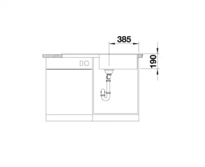 blanco zia xl 6 s 527399 keukenspoelbak silgranit vulkaangrijs omkeerbaar opbouw excenter 5