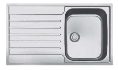 franke argos 211 86 agx 127.0380.403 enkele keukenspoelbak rvs vlakbouw of opbouw 1270380403 excenter 1