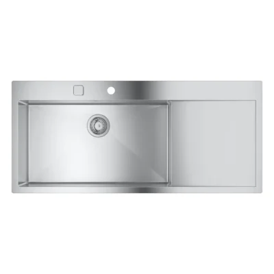 grohe k1000 keukenspoelbak opbouw vlakbouw rvs gesatineerd 31581sd1 excenter 1