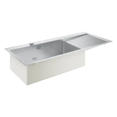 grohe k1000 keukenspoelbak opbouw vlakbouw rvs gesatineerd 31581sd1 excenter 2