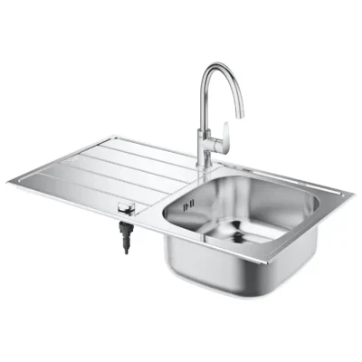 grohe k200 keukenspoelbak opbouw rvs gesatineerd 31562sd1 excenter 2