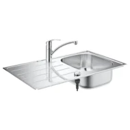 grohe k300 keukenspoelbak opbouw rvs gesatineerd 31565sd1 excenter 1