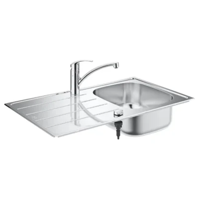 grohe k300 keukenspoelbak opbouw rvs gesatineerd 31565sd1 excenter 1