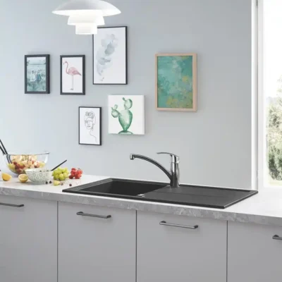 grohe k400 keukenspoelbak composiet opbouw graniet zwart 31640ap0 excenter 3