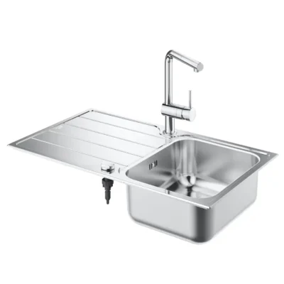 grohe k500 keukenspoelbak opbouw rvs gesatineerd 31573sd1 excenter 2