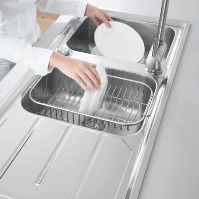 grohe k500 keukenspoelbak opbouw rvs gesatineerd 31588sd0 excenter 2