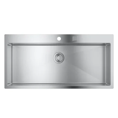 grohe k800 keukenspoelbak opbouw vlakbouw rvs gesatineerd 31586sd1 excenter 1