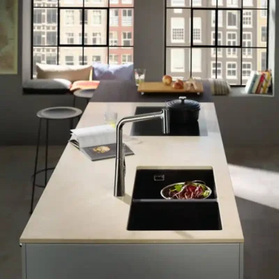 hansgrohe s51 keukenspoelbak graniet onderbouw grafiet zwart 43434170 3