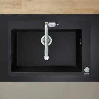 hansgrohe s51 keukenspoelbak graniet opbouw grafiet zwart 43313170 1