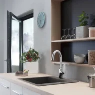 hansgrohe s51 keukenspoelbak graniet opbouw steengrijs 43312290 1