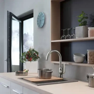 hansgrohe s51 keukenspoelbak graniet opbouw steengrijs 43312290 2