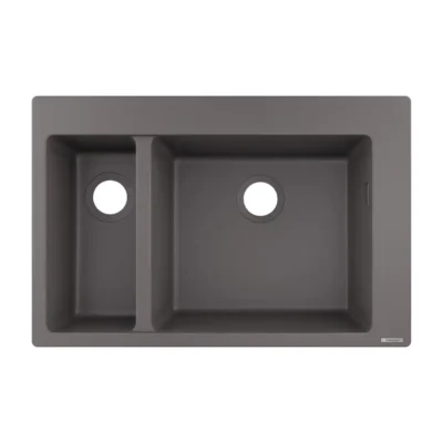 hansgrohe s51 keukenspoelbak graniet opbouw steengrijs 43315290 2