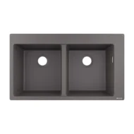 hansgrohe s51 keukenspoelbak graniet opbouw steengrijs 43316290 1