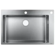 hansgrohe s71 keukenspoelbak opbouw vlakbouw rvs geborsteld 43308800 1