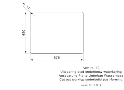 reginox admiral 40 okg r18309 enkele keukenspoelbak rvs vlakbouw of opbouw 5